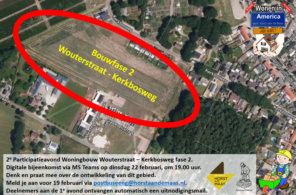 2e Participatieavond Woningbouw tussen Wouterstraat en Kerkbosweg