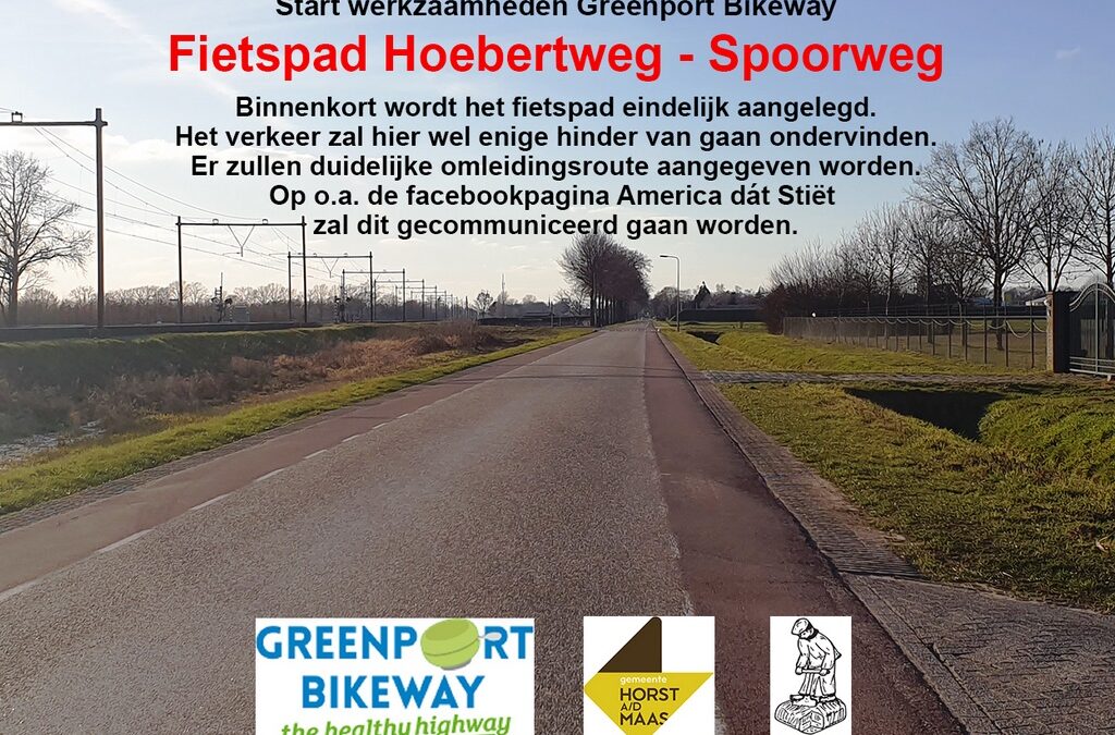 Aanleg Greenport Bikeway (fietspad Hoebertweg) gestart