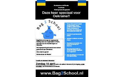 Bag2school speciaal voor Oekraïne